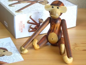 画像1: カイ・ボイスン Kay Bojesen/モンキー Monkey 小 S size/木製人形 Wood Toy