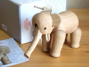 画像1: カイ・ボイスン Kay Bojesen/エレファント Elephant/木製人形 Wood Toy