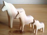 グラナス Grannas/ダーラナホース Dalahorse/トリオセット（7cm,10cm,13cm）/木製玩具