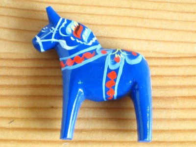 画像1: グラナス Grannas/ダーラナホース Dalahorse（ブルー）/マグネット Magnet