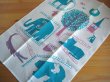 画像1: カウニステ Kauniste/動物園 Zoo（ピンク）/キッチンタオル（クロス）  (1)