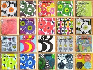 画像1: マリメッコ marimekko ペーパーナプキン Paper Napkins 20枚入り1パック （1〜80）