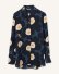 画像5: マリメッコ Marimekko /ウニッコ Unikko / Minea shirt（ブルー×ダークブルー×オレンジ）