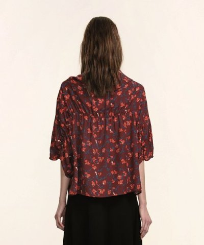 画像3: 40%OFF!! マリメッコ Marimekko / Ereen シャツ / ブリック×レッド×ペットロール