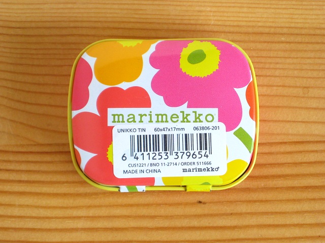 画像: マリメッコ Marimekko/ウニッコ Unikko/カンケース Tin Box（ピルケース）