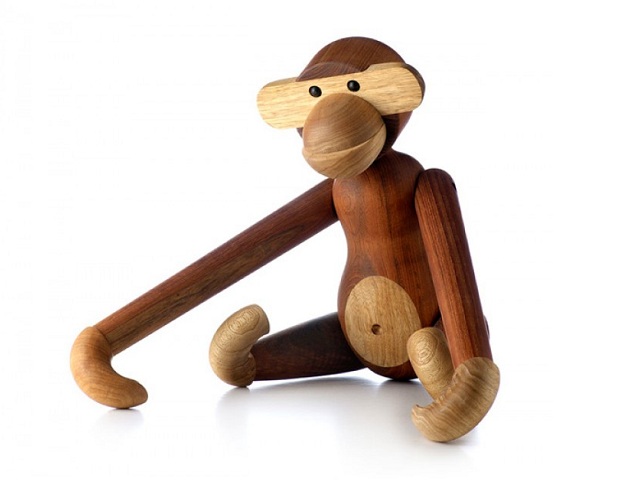 画像: カイ・ボイスン Kay Bojesen/モンキー Monkey 中 M size/木製人形 Wood Toy M size