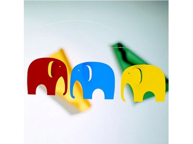 画像: フレンステッド モビール FLENSTED MOBILES/ゾウの仲間たち Elephant party/モビール Mobile
