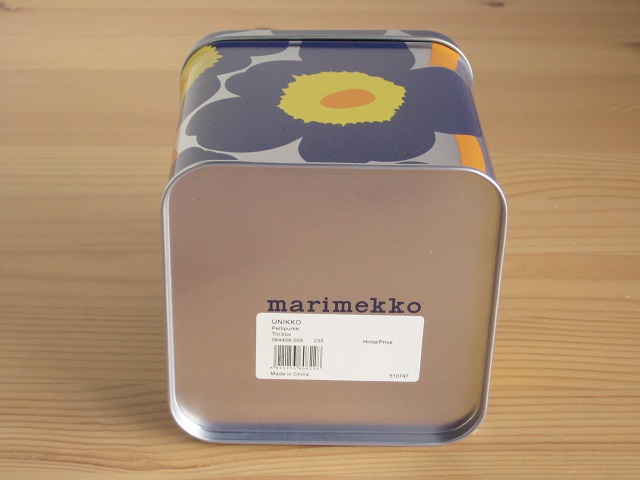 画像: マリメッコ Marimekko/ウニッコ Unikko（ブルー×シルバー）/カンケース Tin Box（缶ボックス） 