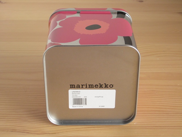 画像: マリメッコ Marimekko/ウニッコ Unikko（レッド×シルバー）/カンケース Tin Box（缶ボックス） 