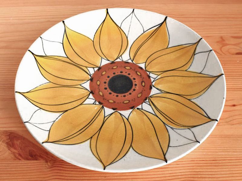 画像1: アラビア Arabia/サンフラワー Sunflower/プレート/大皿