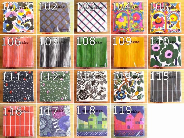 画像2: マリメッコ marimekko ペーパーナプキン Paper Napkins 20枚入り1パック （81〜140）